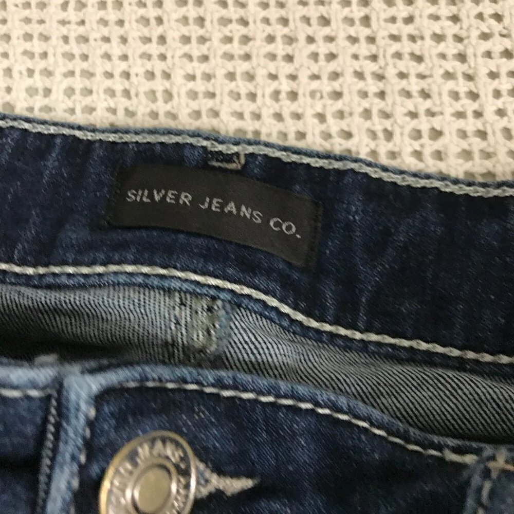 SILVER WOMENS JEANS SKINNY CROPPED SIZE W29 L26 - Picture 3 of 9